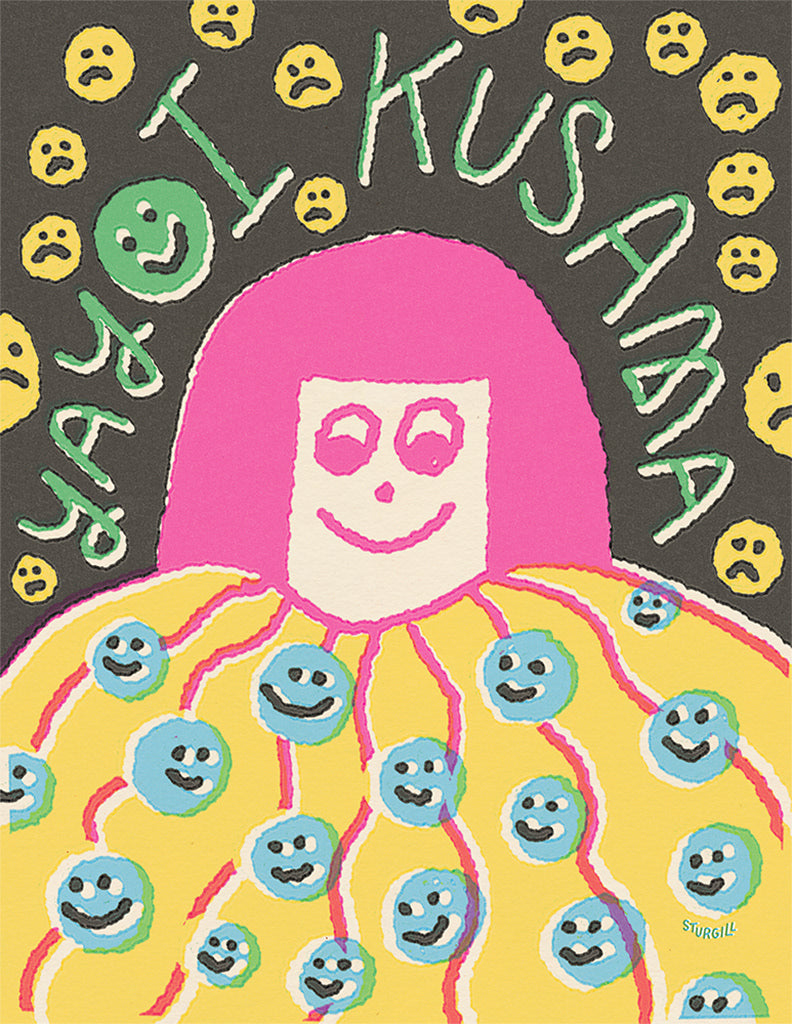 Illustration of Yayoi Kusama by Jason Sturgill for McSweeney's Illustoria Magazine