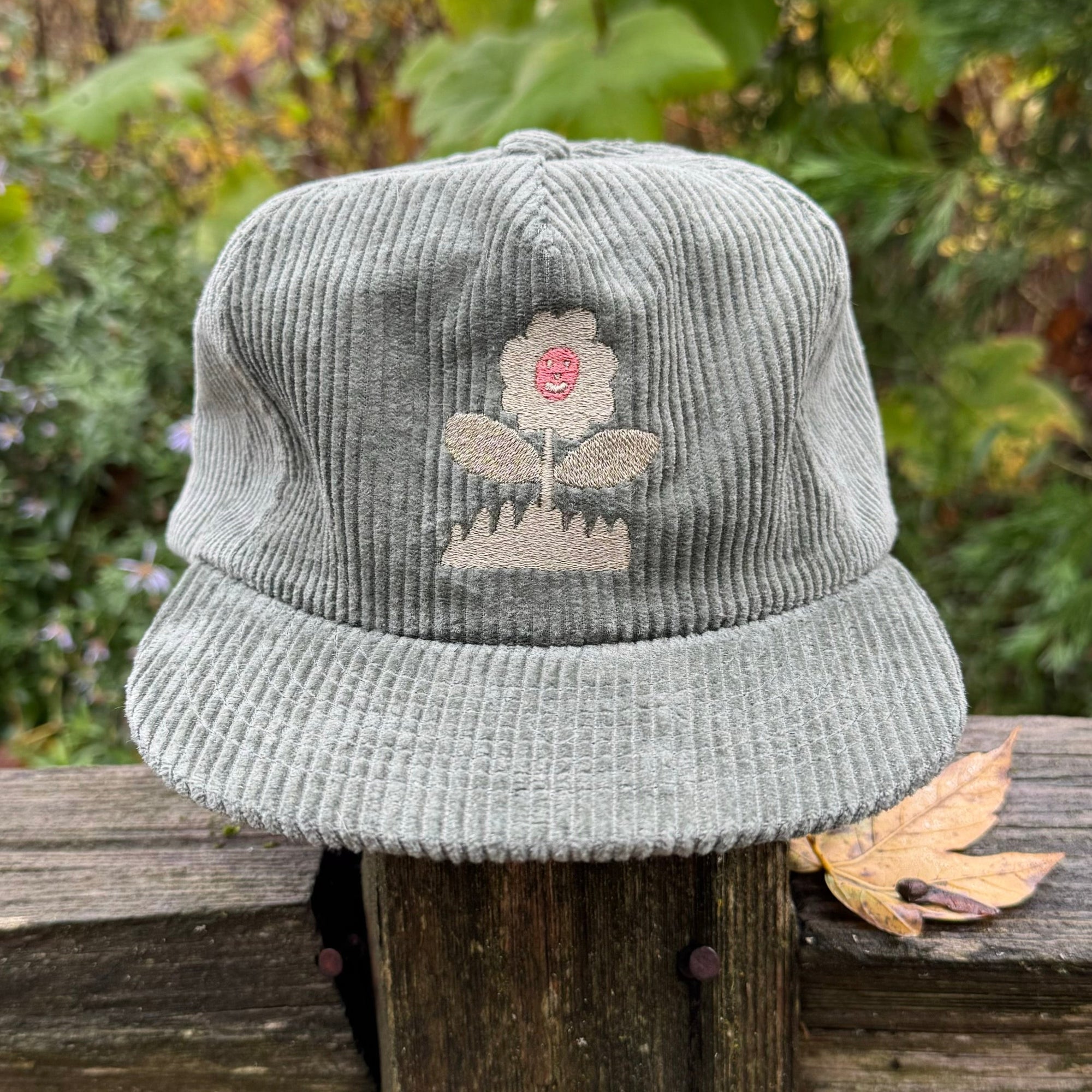 I'm Here For You Flower Corduroy Hat