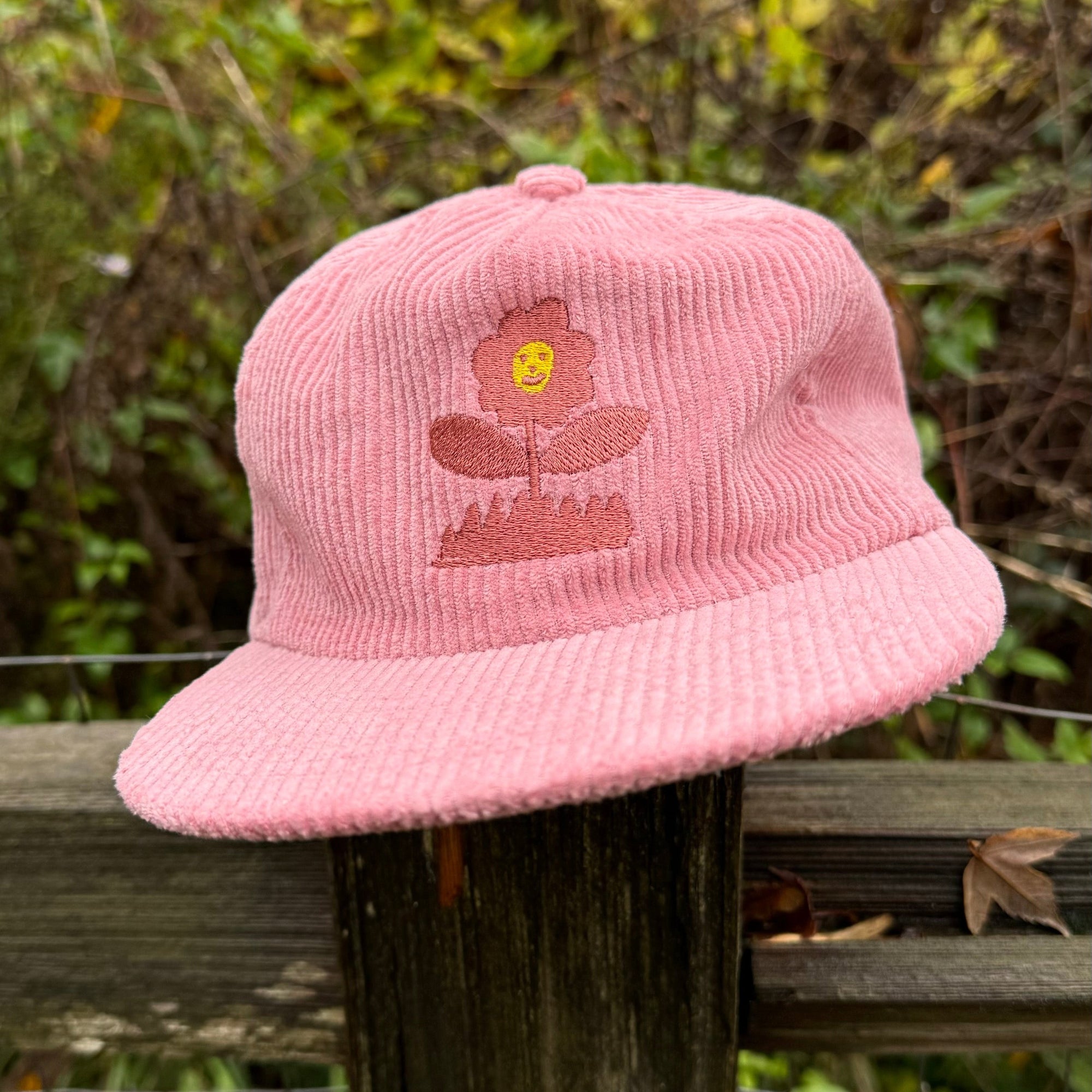 I'm Here For You Flower Corduroy Hat